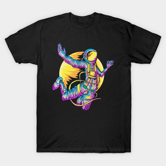astronaut freefall space T-Shirt by Mako Design 